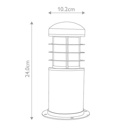 Garden Zone - Venkovní lampa POOLE 1xE27/60W/230V IP55