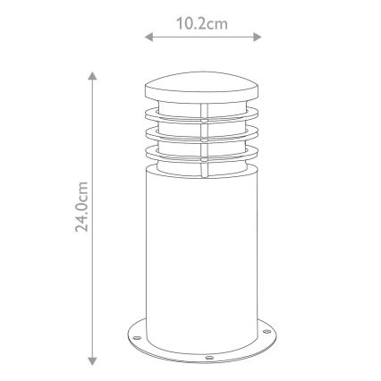 Garden Zone - Venkovní lampa SANDBANKS 1xE27/60W/230V IP44 matný chrom