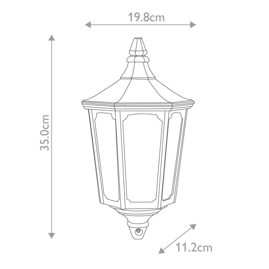 Garden Zone - Venkovní nástěnné svítidlo CRICKLADE 1xE27/60W/230V IP44