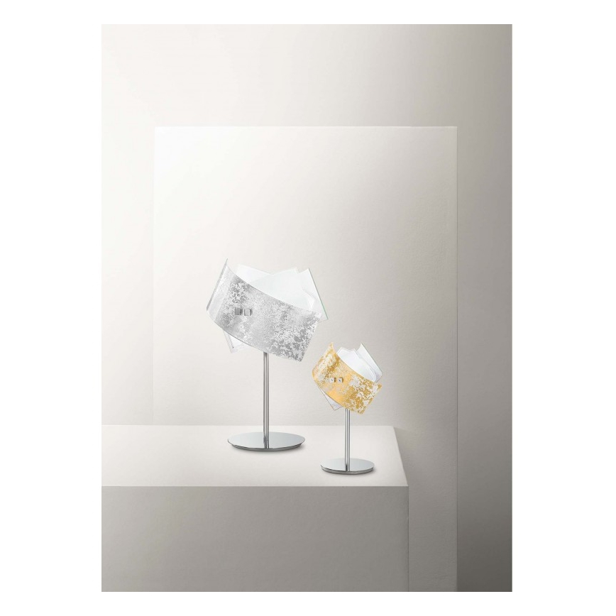 Gea Luce CAMILLA L P arg - Stolní lampa CAMILLA 1xE14/42W/230V stříbrná