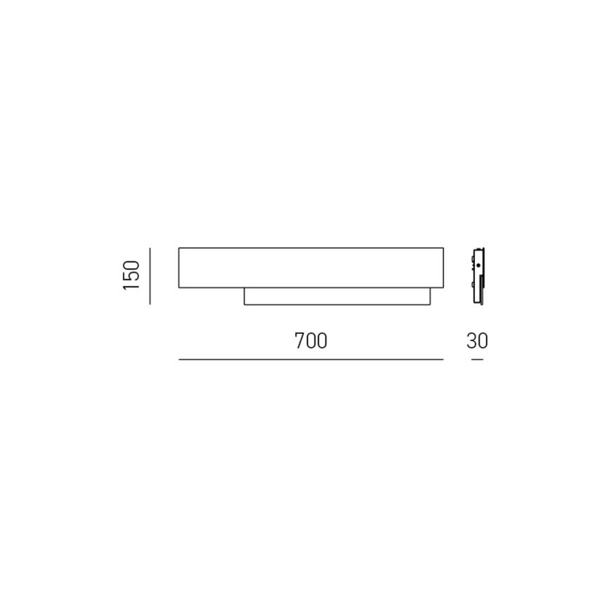 Gea Luce DOHA A G A - LED Nástěnné svítidlo DOHA LED/25W/230V 70 cm lesklý chrom