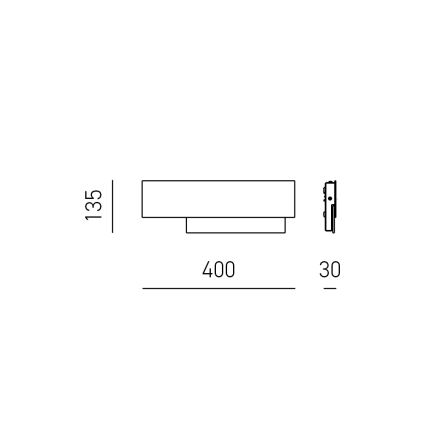 Gea Luce DOHA A P A - LED Nástěnné svítidlo DOHA LED/15W/230V 40 cm lesklý chrom