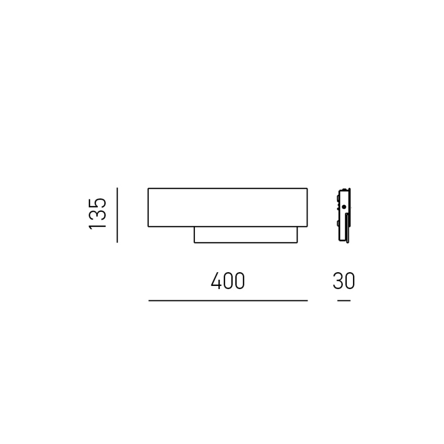 Gea Luce DOHA A P A - LED Nástěnné svítidlo DOHA LED/15W/230V 40 cm lesklý chrom