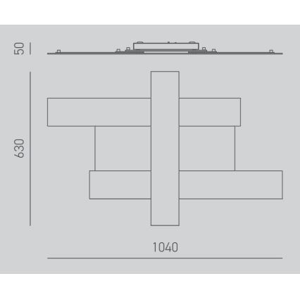 Gea Luce DOHA P G B - LED Stropní svítidlo DOHA LED/50W/230V 104 cm bílá