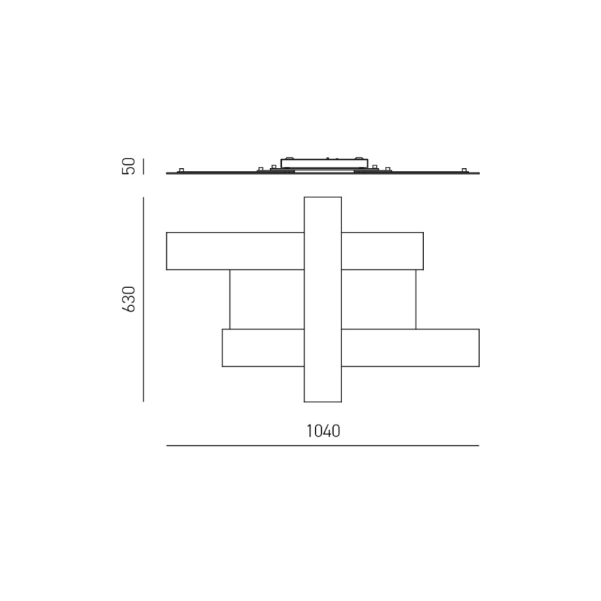 Gea Luce DOHA P G B - LED Stropní svítidlo DOHA LED/50W/230V 104 cm bílá