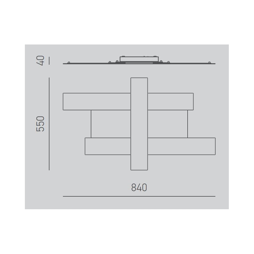 Gea Luce DOHA P M A - LED Stropní svítidlo DOHA LED/40W/230V 84 cm matný chrom