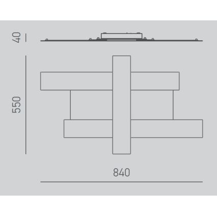 Gea Luce DOHA P M B - LED Stropní svítidlo DOHA LED/40W/230V 84 cm bílá