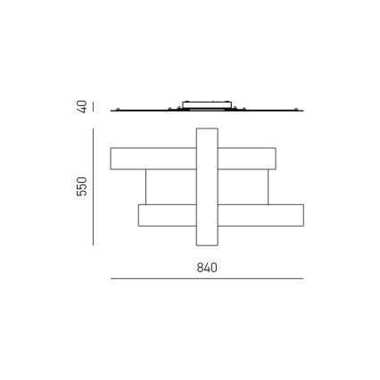 Gea Luce DOHA P M B - LED Stropní svítidlo DOHA LED/40W/230V 84 cm bílá