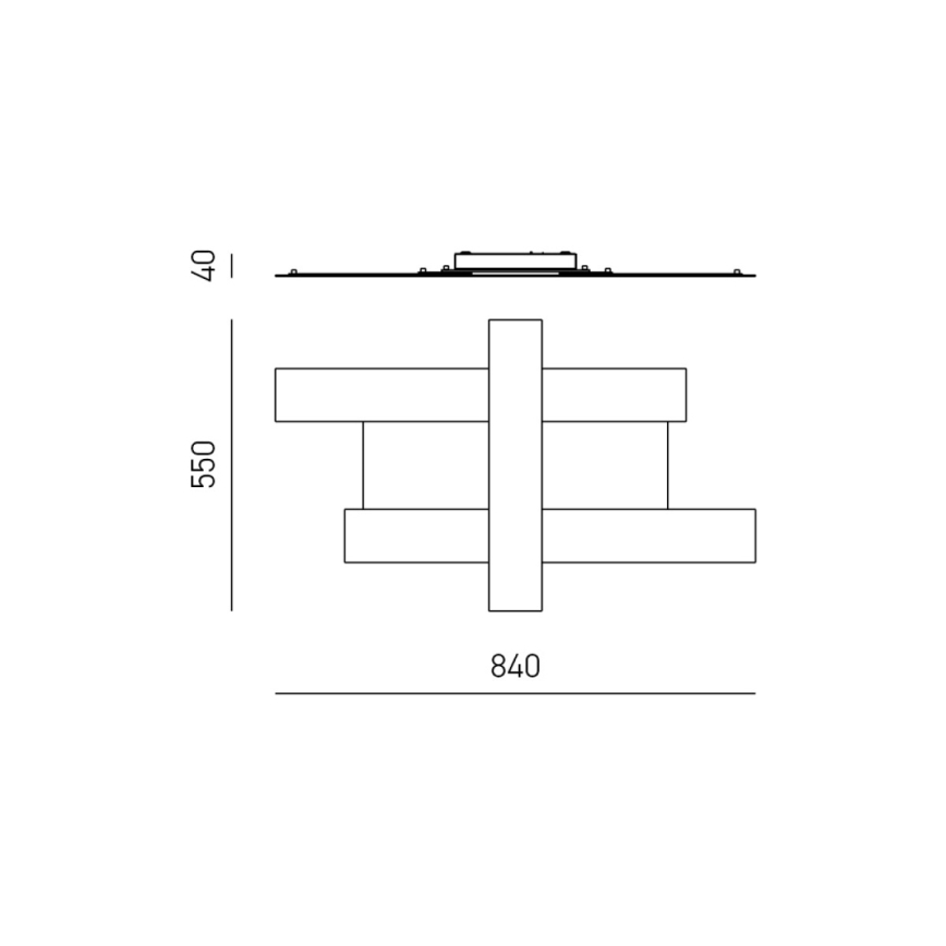Gea Luce DOHA P M B - LED Stropní svítidlo DOHA LED/40W/230V 84 cm bílá