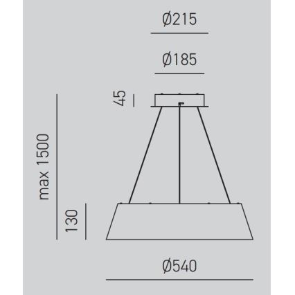 Gea Luce JULIETTE S B - LED Stmívatelný lustr na lanku JULIETTE LED/50W/230V bílá