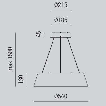 Gea Luce JULIETTE S N - LED Stmívatelný lustr na lanku JULIETTE LED/50W/230V černá/zlatá