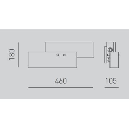 Gea Luce LARA A P arg - Nástěnné svítidlo LARA 2xE14/42W/230V stříbrná