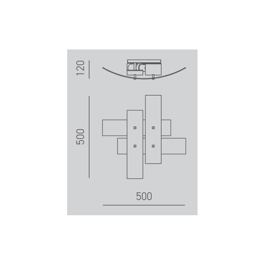 Gea Luce LARA P P arg - Stropní svítidlo LARA 2xE27/52W/230V 50 cm stříbrná