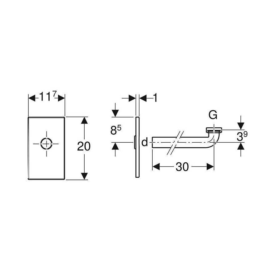 Geberit 115.416.11.1 - Sada pro montáž umyvadla alpská bílá