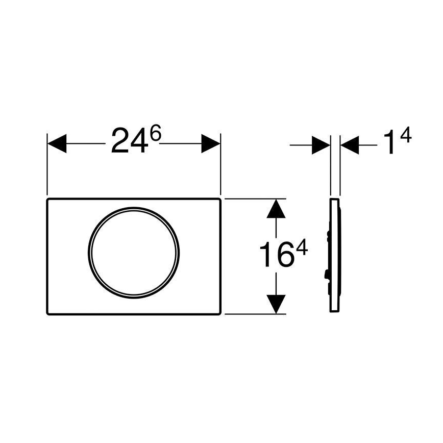 Geberit 115.758.KJ.5 - Splachovací tlačítko Sigma10 24,6x16,4 cm bílá/lesklý chrom