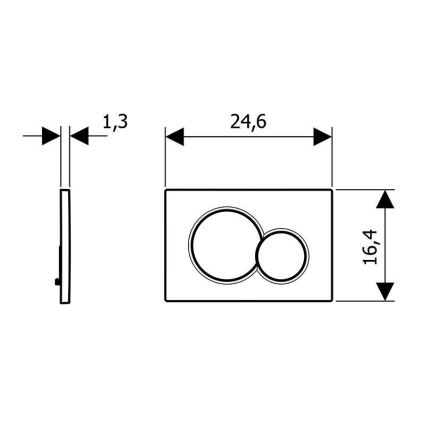 Geberit 115.770.DW.5 - Splachovací tlačítko Sigma01 Round 24,6x16,4 cm černá