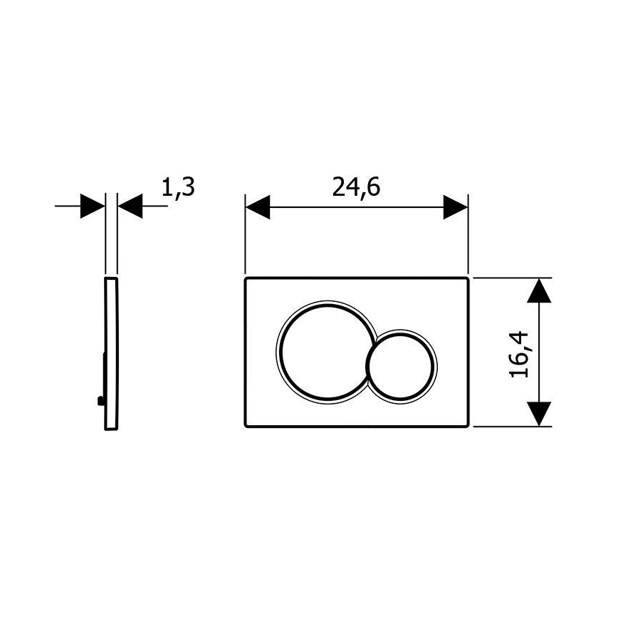 Geberit 115.770.KA.5 - Splachovací tlačítko Sigma01 Round 24,6x16,4 cm lesklý chrom/matný chrom