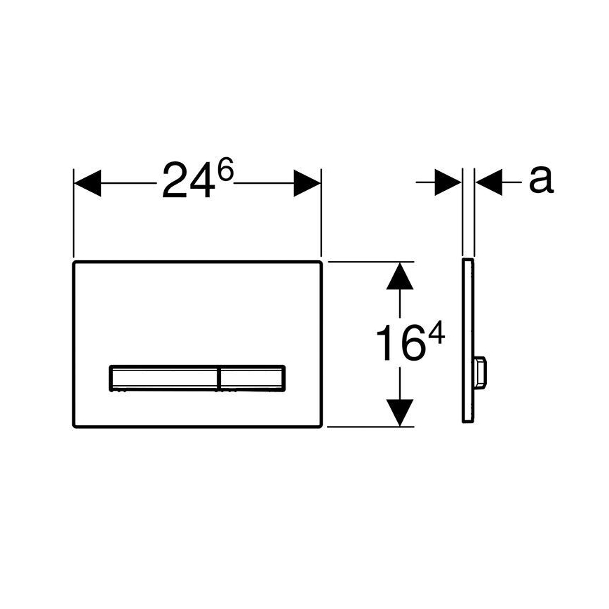 Geberit 115.788.GH.2 - Splachovací tlačítko Sigma50 24,6x16,4 cm matný chrom