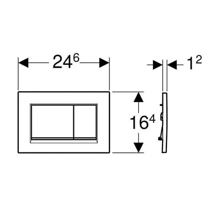 Geberit 115.883.11.1 - Splachovací tlačítko Sigma30 24,6x16,4 cm bílá