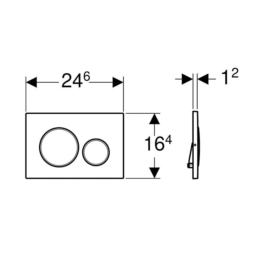 Geberit 115.889.SN.1 - Splachovací tlačítko Sigma20 24,6x16,4 cm nerez