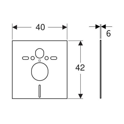 Geberit 156.050.00.1 - Izolační podložka pro závěsné WC a bidet 40x42 cm bílá
