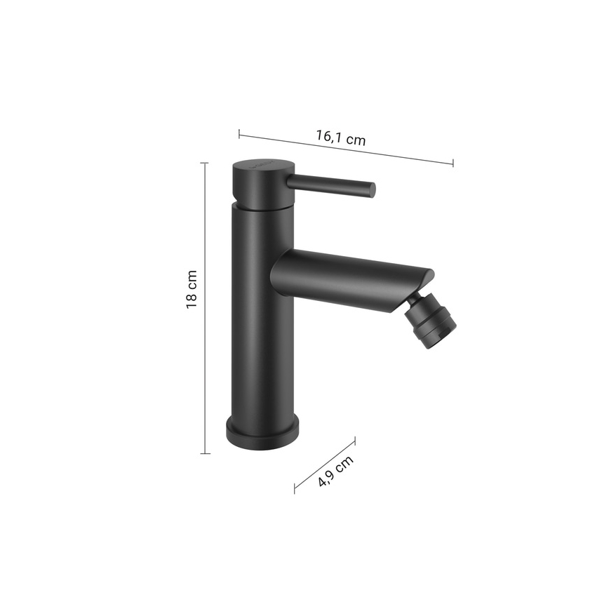 Gedy - Bidetová baterie COMO 18 cm matná černá