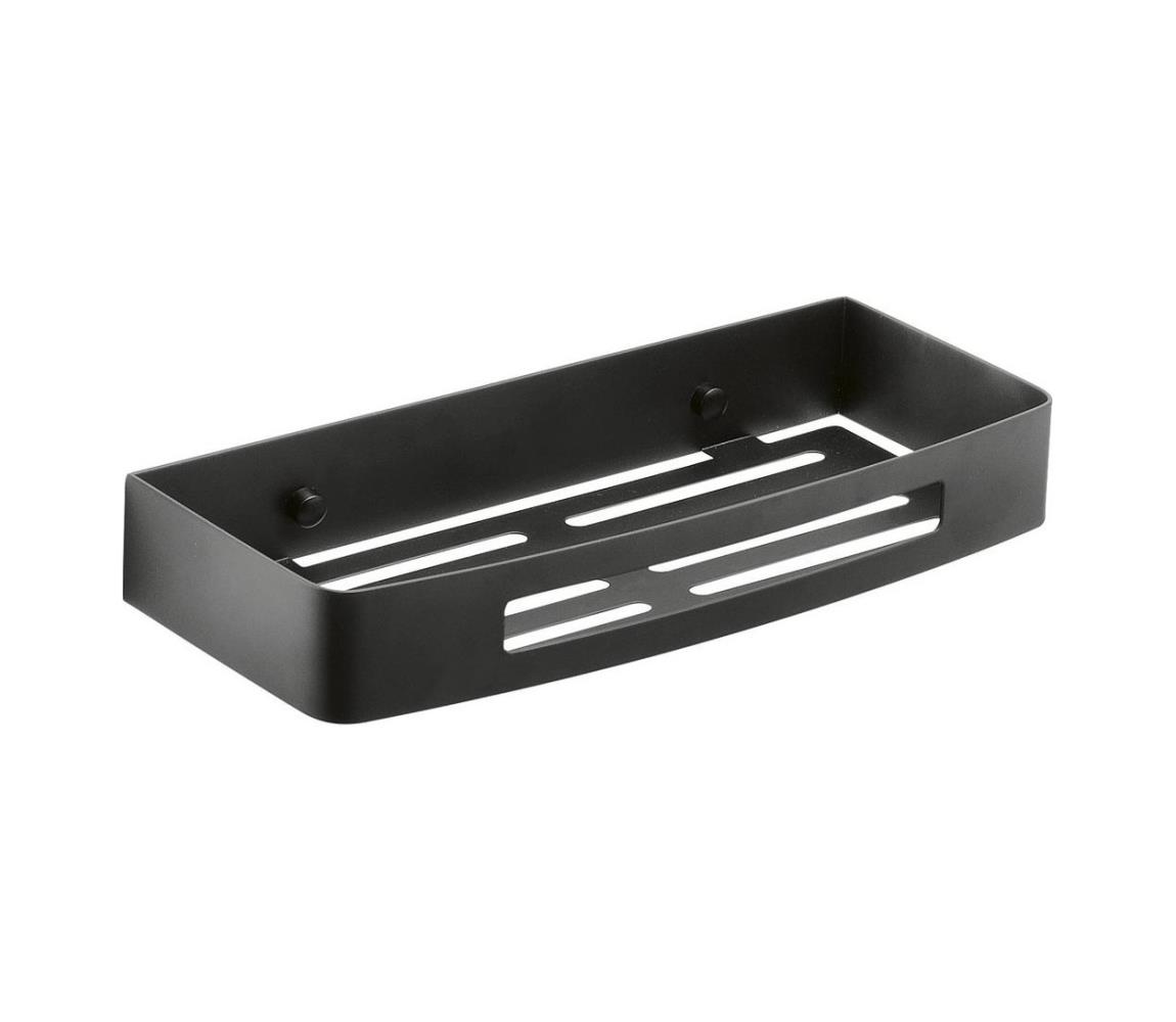 Gedy - Nástěnná police do sprchy SMART 30x12,8 cm matná černá 241714
