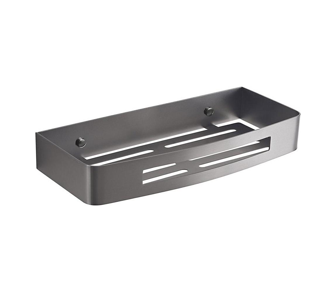 Gedy - Nástěnná police do sprchy SMART 30x12,8 cm metalicky šedá 241781