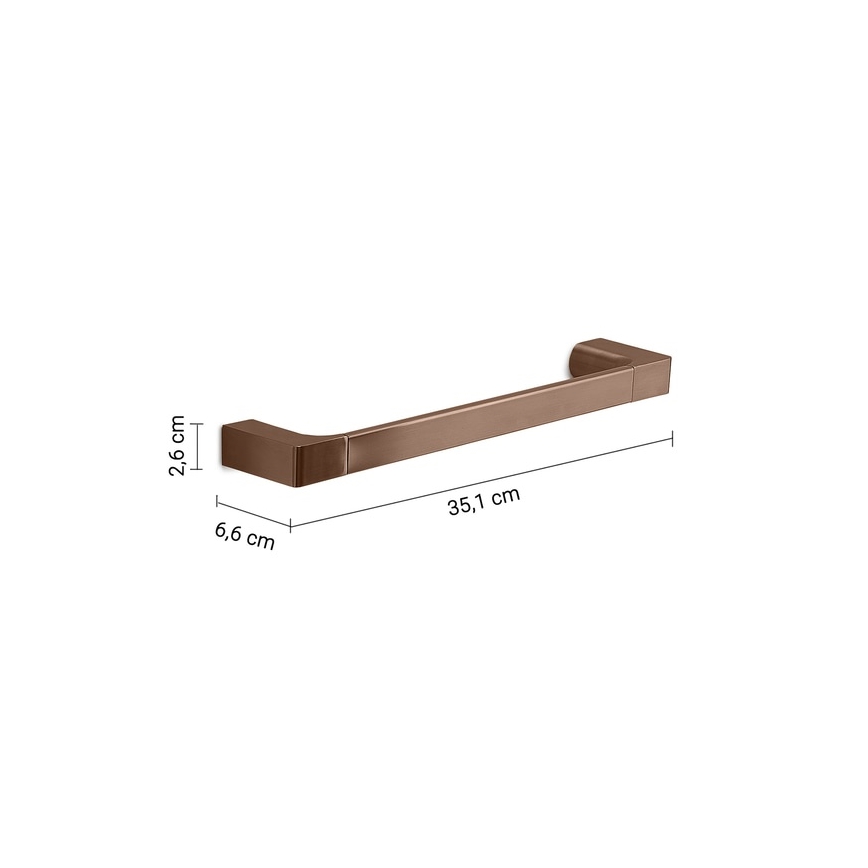 Gedy - Nástěnný věšák na ručníky PIRENEI 35 cm bronzová
