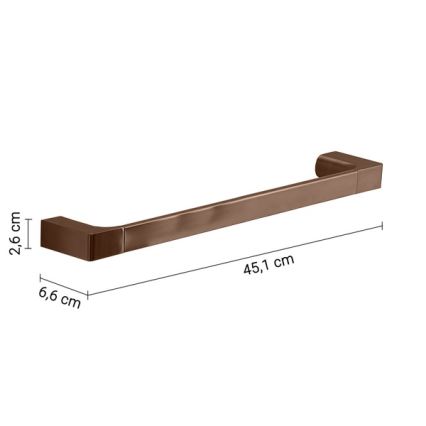 Gedy - Nástěnný věšák na ručníky PIRENEI 45 cm bronzová