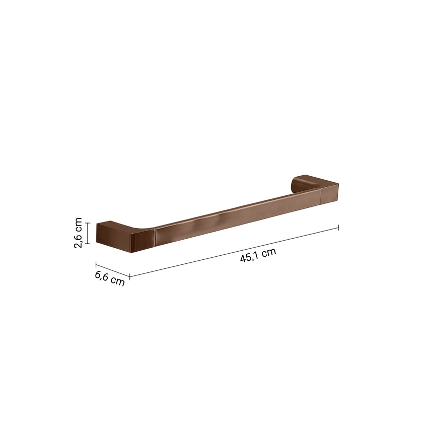 Gedy - Nástěnný věšák na ručníky PIRENEI 45 cm bronzová