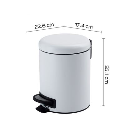 Gedy - Odpadkový koš POTTY 3 l Soft Close bílá