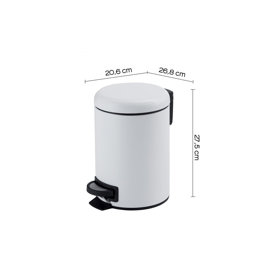 Gedy - Odpadkový koš POTTY 5 l Soft Close bílá