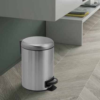 Gedy - Odpadkový koš POTTY 5 l Soft Close kartáčovaná nerez