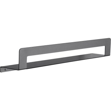 Gedy - Polička s věšákem na ručníky CLEO 50 cm metalicky šedá