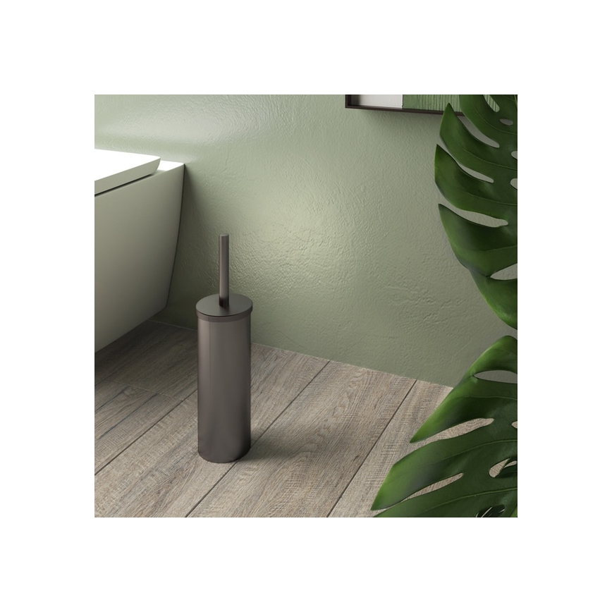 Gedy - Stojací WC štětka SCOPINO metalicky šedá