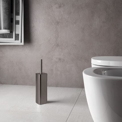 Gedy - Stojací WC štětka SCOPINO metalicky šedá