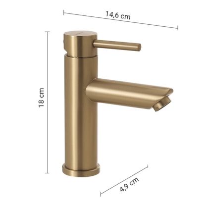 Gedy - Umyvadlová baterie GARDA 18 cm zlatá