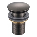Gedy - Umyvadlová výpusť CLICK-CLACK pr. 6,6 cm metalicky šedá