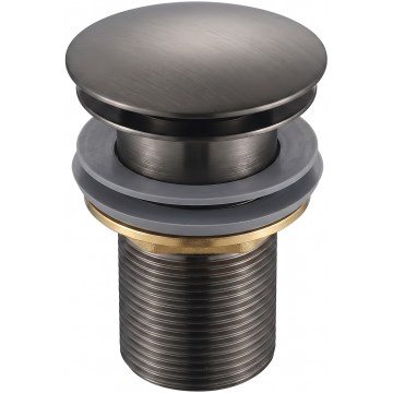 Gedy - Umyvadlová výpusť CLICK-CLACK pr. 6,6 cm metalicky šedá