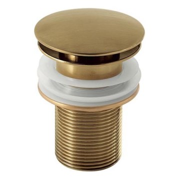 Gedy - Umyvadlová výpusť CLICK-CLACK pr. 6,6 cm zlatá