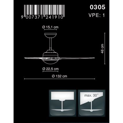 Globo - Stropní ventilátor 2xE14/40W/230V