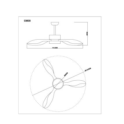 Globo - LED Stropní ventilátor 1xLED/18W/230V + dálkové ovládání