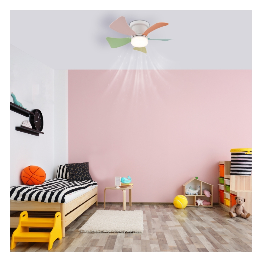 Globo - LED Stmívatelný stropní ventilátor LED/10W/230V 3000-6500K pestrobarevná + dálkové ovládání
