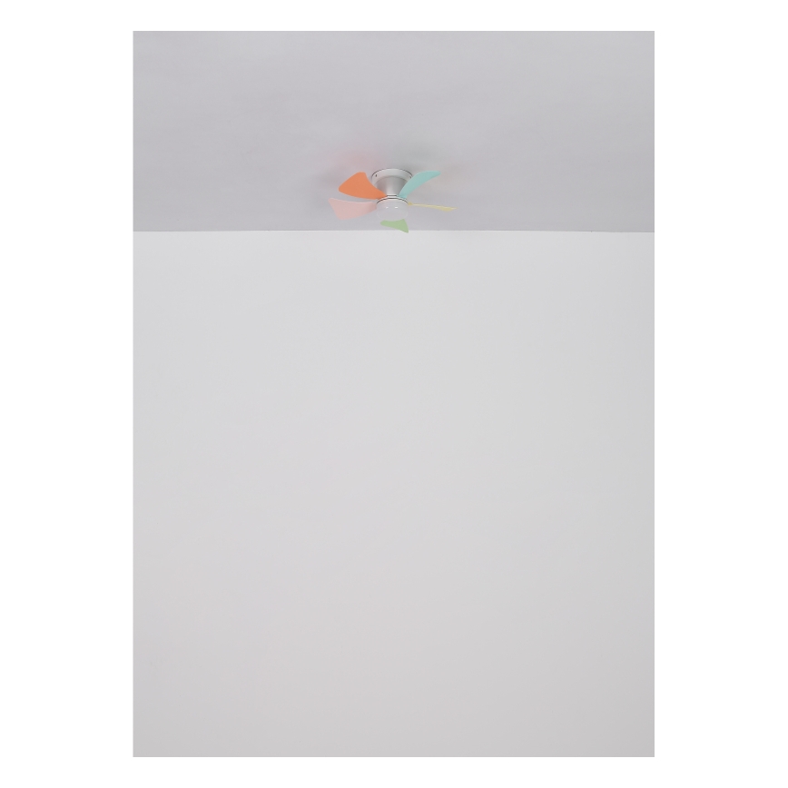 Globo - LED Stmívatelný stropní ventilátor LED/10W/230V 3000-6500K pestrobarevná + dálkové ovládání
