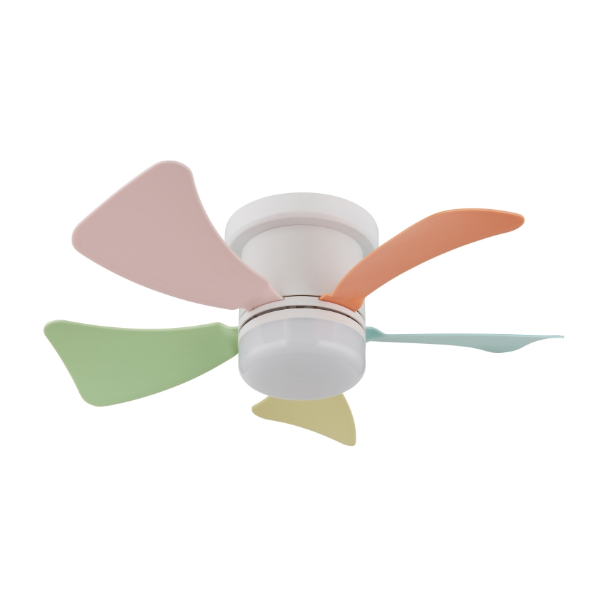 Globo - LED Stmívatelný stropní ventilátor LED/10W/230V 3000-6500K pestrobarevná + dálkové ovládání