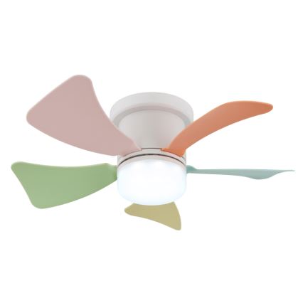 Globo - LED Stmívatelný stropní ventilátor LED/10W/230V 3000-6500K pestrobarevná + dálkové ovládání