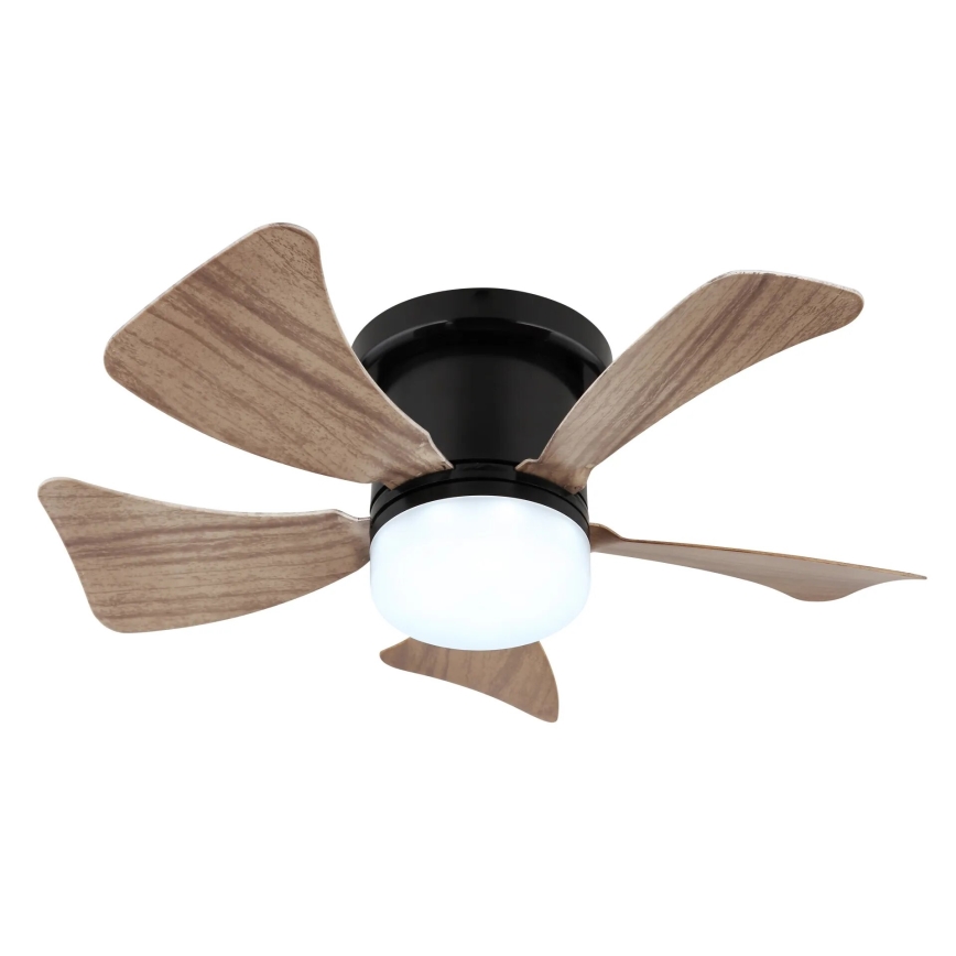 Globo - LED Stmívatelný stropní ventilátor LED/10W/230V 3000-6500K hnědá + dálkové ovládání
