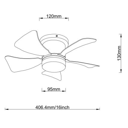 Globo - LED Stmívatelný stropní ventilátor LED/10W/230V 3000-6500K hnědá + dálkové ovládání