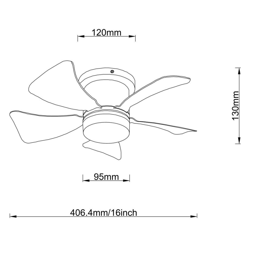 Globo - LED Stmívatelný stropní ventilátor LED/10W/230V 3000-6500K hnědá + dálkové ovládání